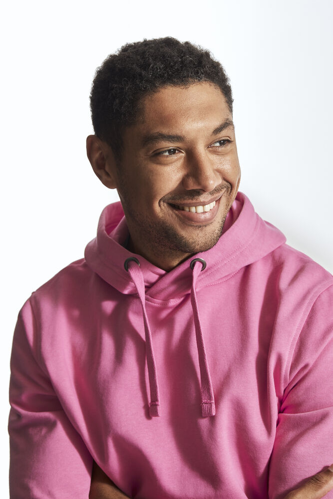 miljøvennlig hettegenser med trykk