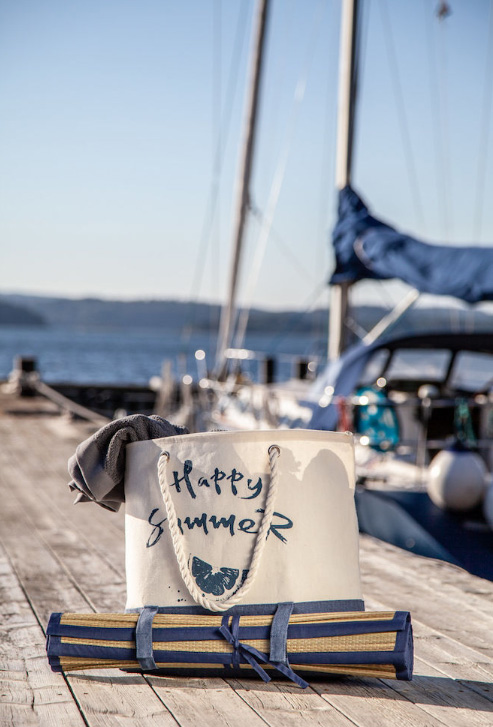 beachbag med logo