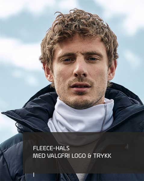 fleece hals med logo fra clique