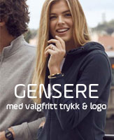 gensere med trykk eller logo