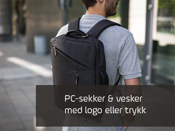 pc sekker og vesker med logo eller trykk